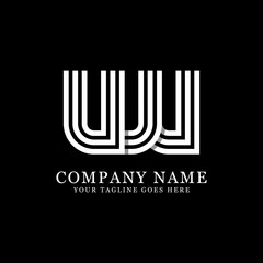UV initial logo designs, creative monogram logo template