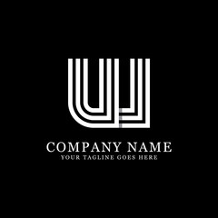 UU initial logo designs, creative monogram logo template