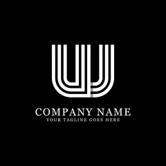 UU initial logo designs, creative monogram logo template