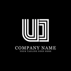 UO initial logo designs, creative monogram logo template