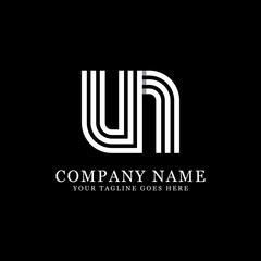 UN initial logo designs, creative monogram logo template
