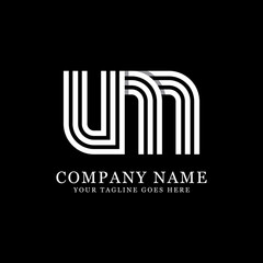 UM initial logo designs, creative monogram logo template