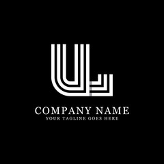 UL initial logo designs, creative monogram logo template