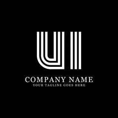 UI initial logo designs, creative monogram logo template