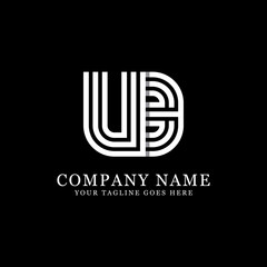 UB initial logo designs, creative monogram logo template