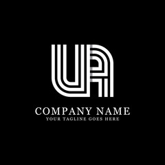 UA initial logo designs, creative monogram logo template