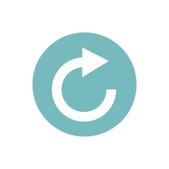 icon of rotation arrow in color circle