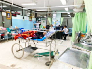 Abstract blur at the hospital , Doctor and nurse are working the hospital.