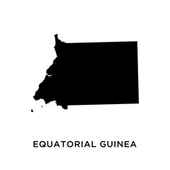 Equatorial Guinea map vector design template