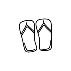 flip flops summer icon line