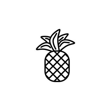 recommend clip art: tropical pineapple summer icon line