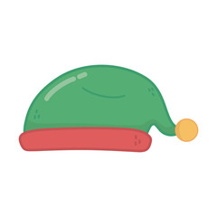 green hat with pompon decoration merry christmas