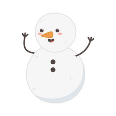 snowman hands up decoration merry christmas