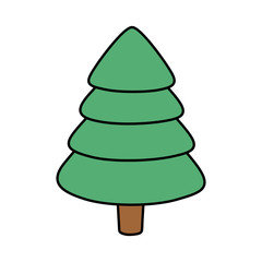 Fototapeta premium pine tree foliage botanical icon