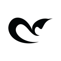 artistic letter m logo vector