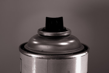 Old used paint spray can