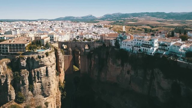 Aerial video shots from Ronda Spain in 4K