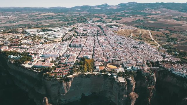 Aerial video shots from Ronda Spain in 4K