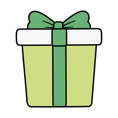 wrapped gift box bow decoration merry christmas