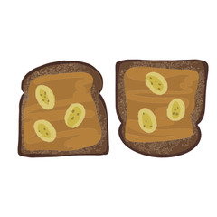 sandwich with rpeanut butte and banana. healthy eating.