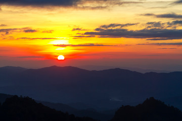 Sunset and twilight beautiful with nature