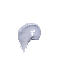 Photo of smear on white background. Make up concept.