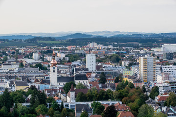 Fototapeta na wymiar Landscape shot of Wels in Upper Austria