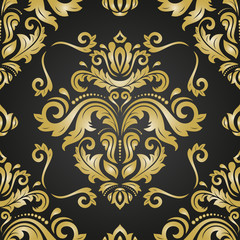 Orient classic pattern. Seamless abstract background with vintage golden elements. Orient background. Ornament for wallpaper and packaging
