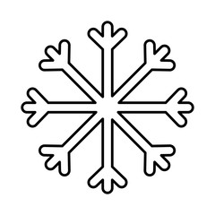 snowflake decoration merry christmas line style