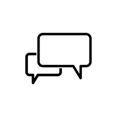 Naklejka premium bubble speak icon trendy flat design 