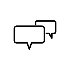 Naklejka premium bubble speak icon trendy flat design 