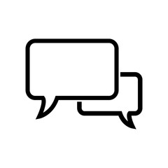 Naklejka premium bubble speak icon trendy flat design 