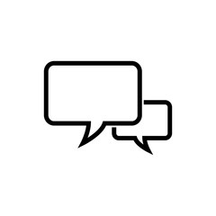 Naklejka premium bubble speak icon trendy flat design 