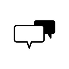 bubble speak icon trendy flat design 