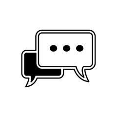 bubble speak icon trendy flat design 