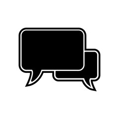 bubble speak icon trendy flat design 