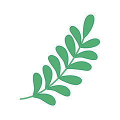 Fototapeta na wymiar green branch leaves foliage icon