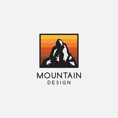 mountain logo icon template - vector