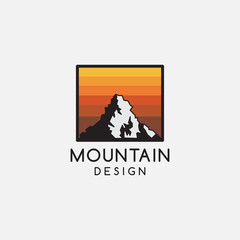 mountain logo icon template - vector