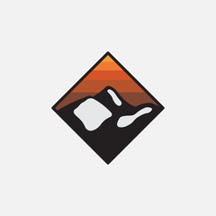 mountain logo icon template - vector