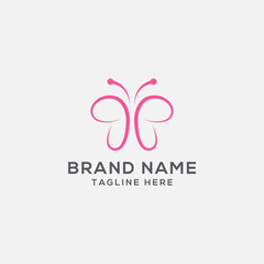 vector logo butterfly .This logo suitable for beauty cosmetic logo.