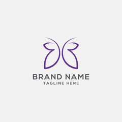 vector logo butterfly .This logo suitable for beauty cosmetic logo.