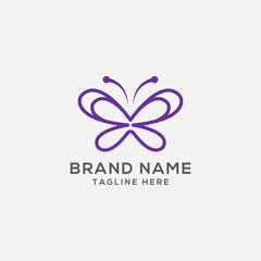 Obraz premium vector logo butterfly .This logo suitable for beauty cosmetic logo.