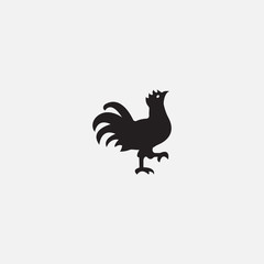 Chicken logo and icon.  silhouette vector