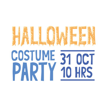 happy halloween party invitation font message