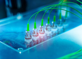 Fiber optic cable connect to communication Distribution point