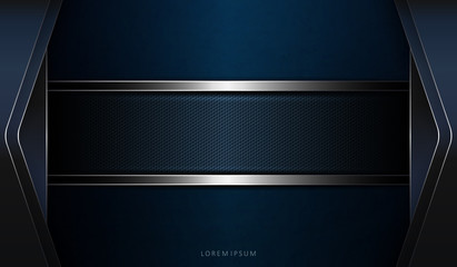 Abstract dark blue texture design with arrows and a textured border with a border