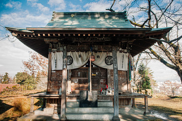 Aizu Wakamatsu Tsuruga Jo Castle Inari shrine. Fukushima - Japan