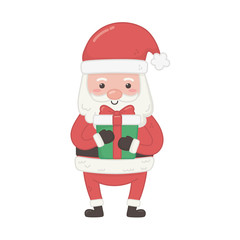 santa claus with gift decoration merry christmas