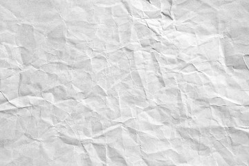 Crumpled white grey paper background texture